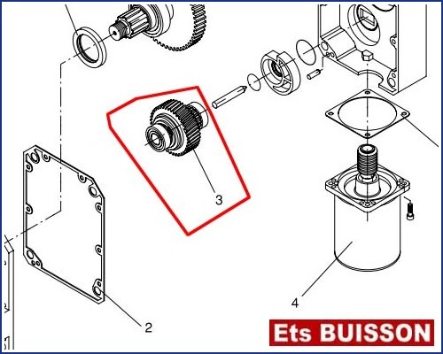 BENINCA EVA5 (1/2) - Engrenage N°3 Réf 9686111